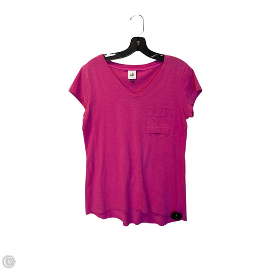 Top Short Sleeve Basic By Cabi In Pink, Size: S