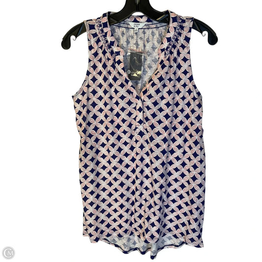 Top Sleeveless By Crown And Ivy In Blue & Pink, Size: M