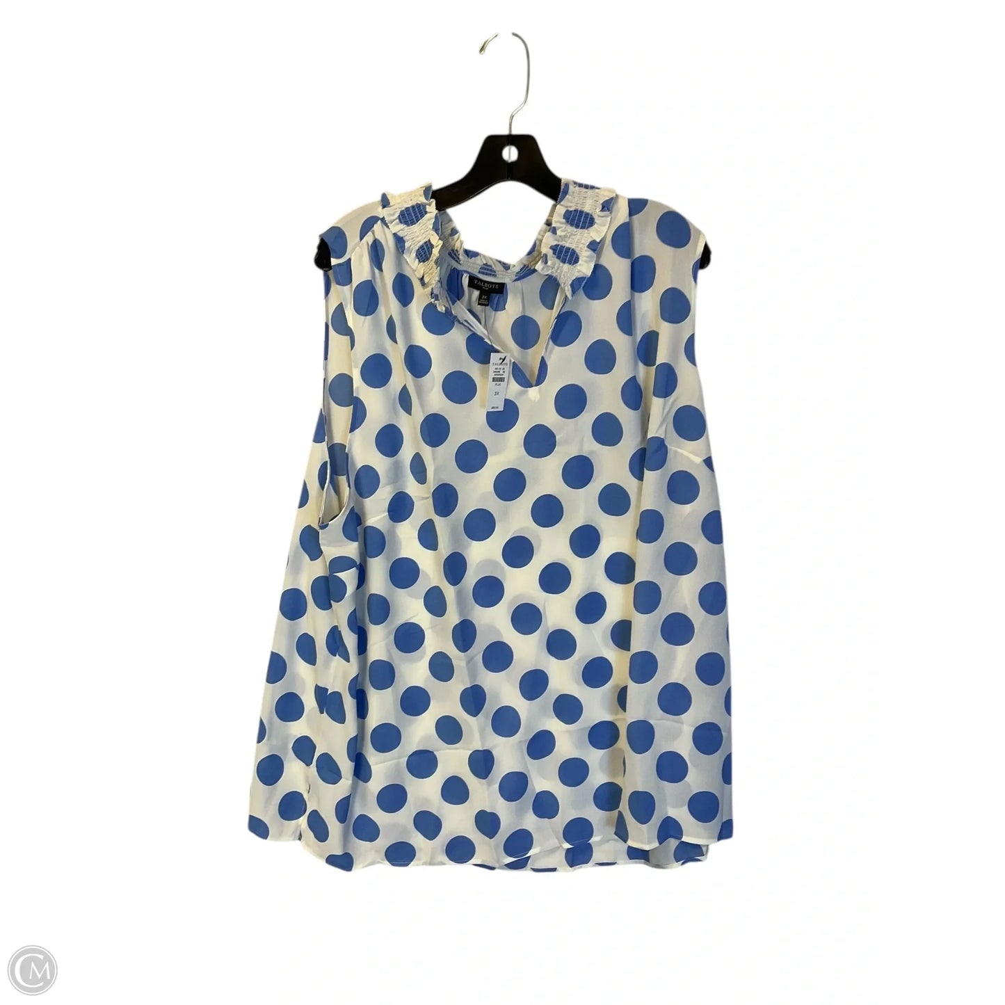 Top Sleeveless By Talbots In Blue, Size: 3x