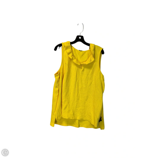 Top Sleeveless By Crown And Ivy In Yellow, Size: Xxl