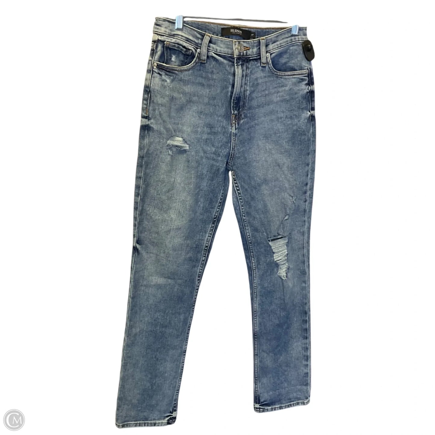 Jeans Straight By Hudson In Blue Denim, Size: 4