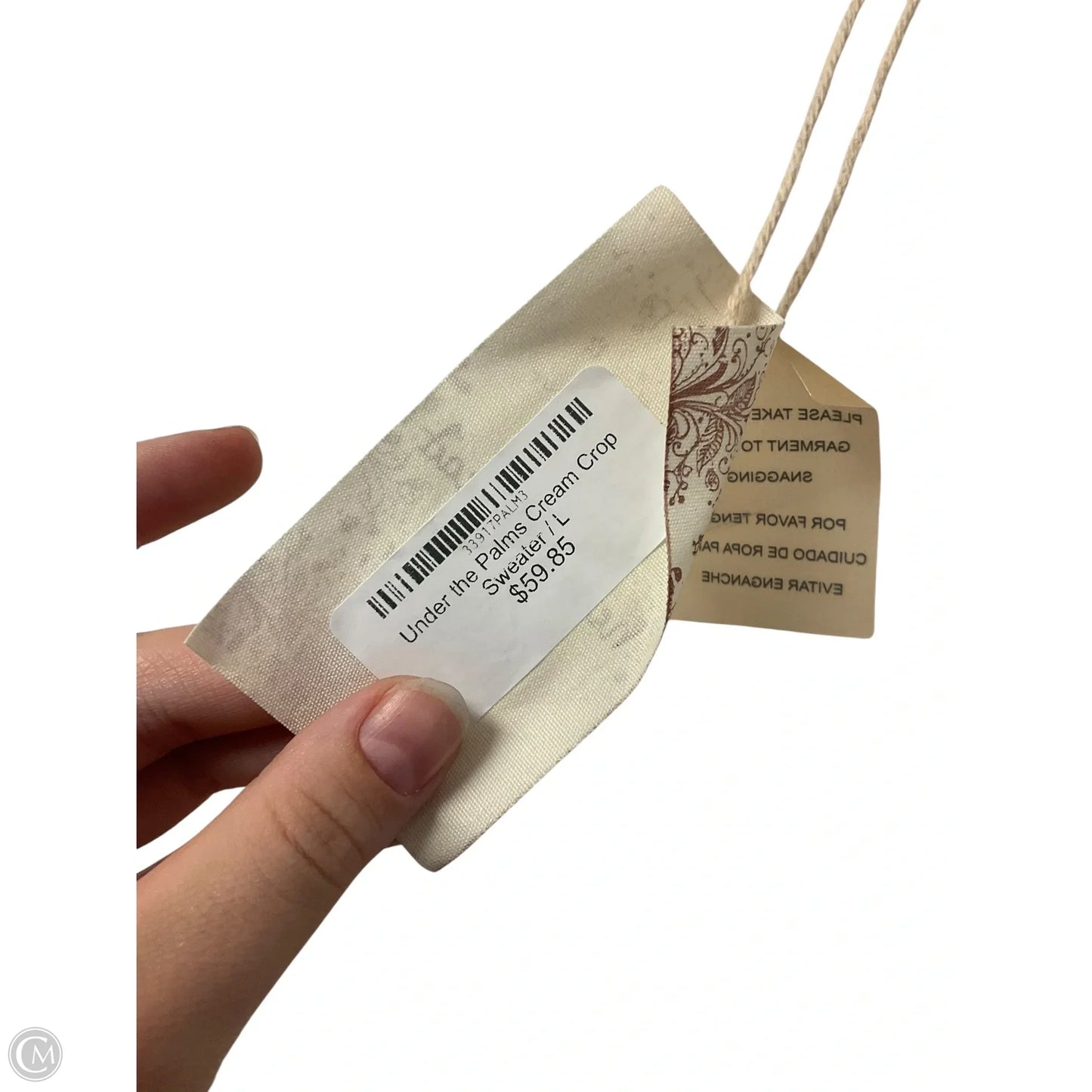 Sweater By Hem & Thread In White, Size: L