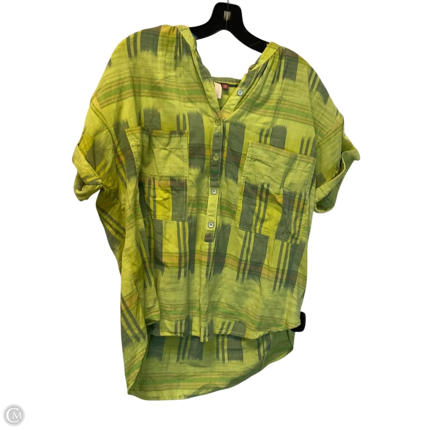 Top Short Sleeve By Pilcro In Green, Size: Xl