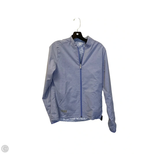 Athletic Jacket By Adidas In Blue
