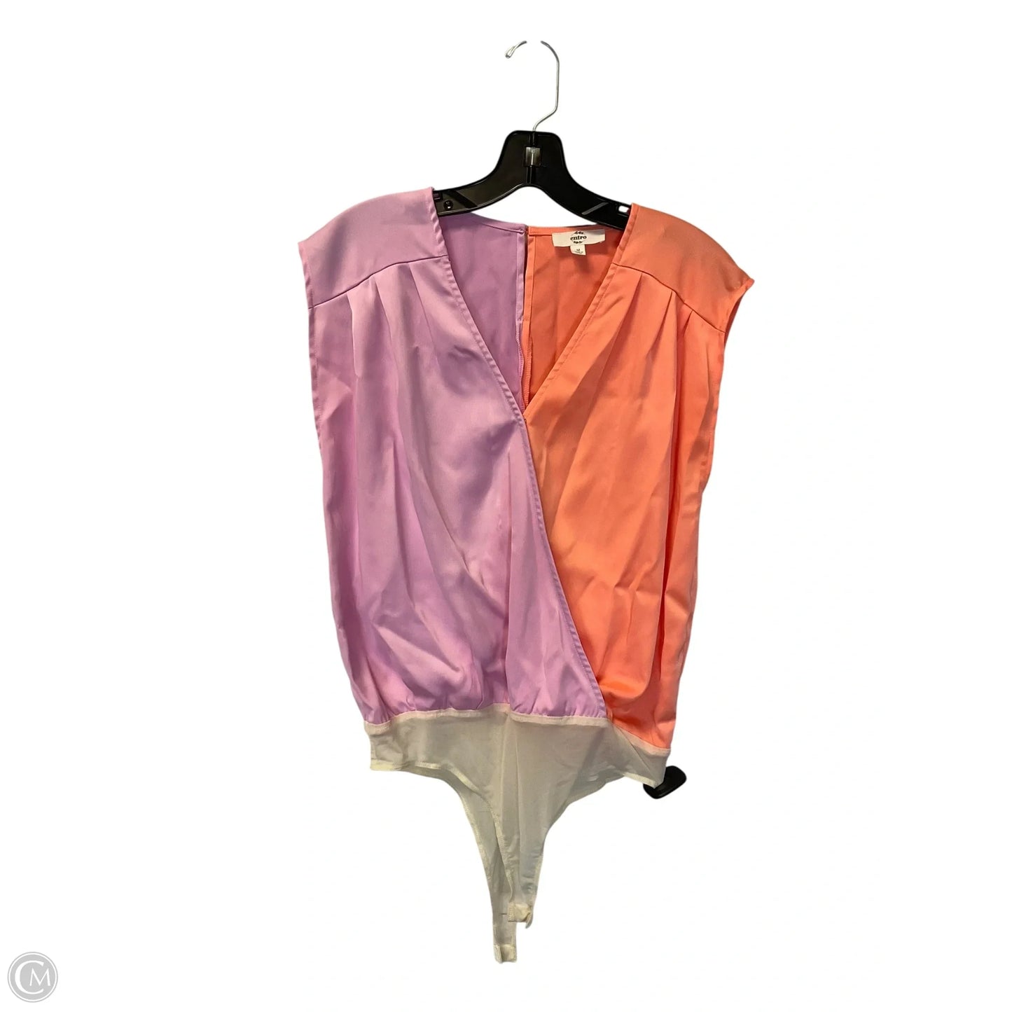 Bodysuit By Entro In Orange & Pink, Size: M