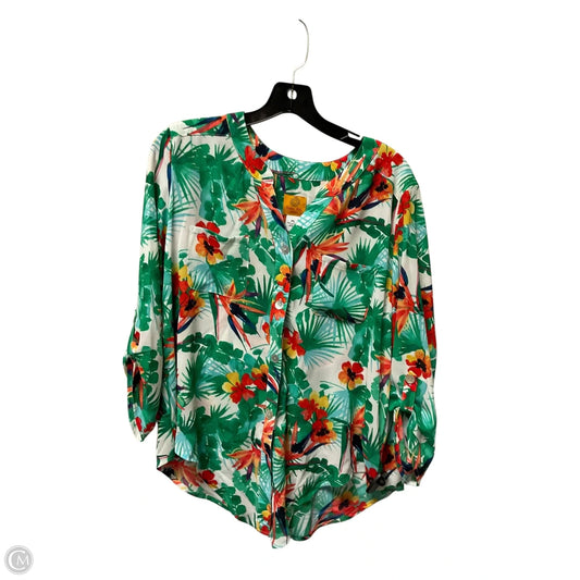 Top Long Sleeve By Ruby Rd In Green, Size: L