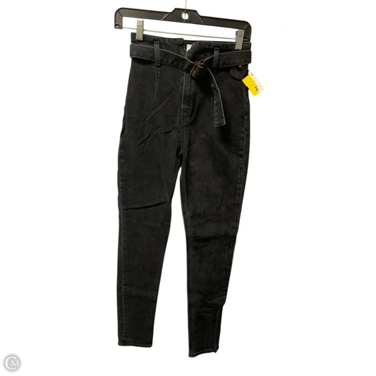Jeans Skinny By Reformation In Black Denim, Size: 0