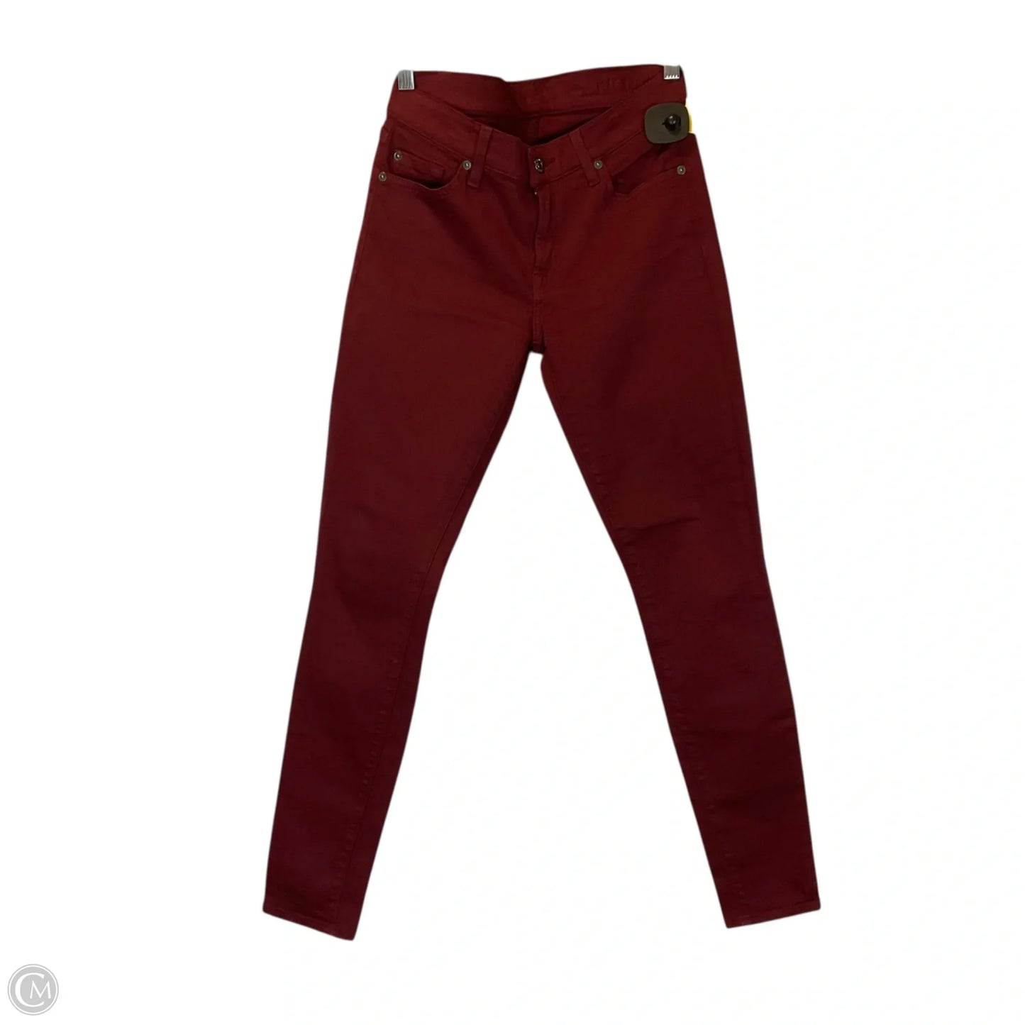 Jeans Skinny By 7 For All Mankind In Red Denim, Size: 6