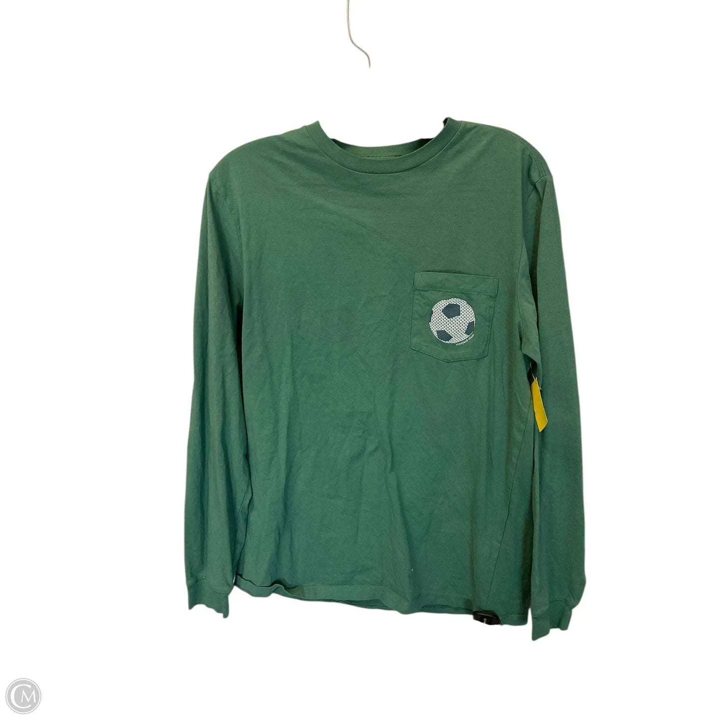 Top Long Sleeve Basic By Vineyard Vines In Green, Size: S