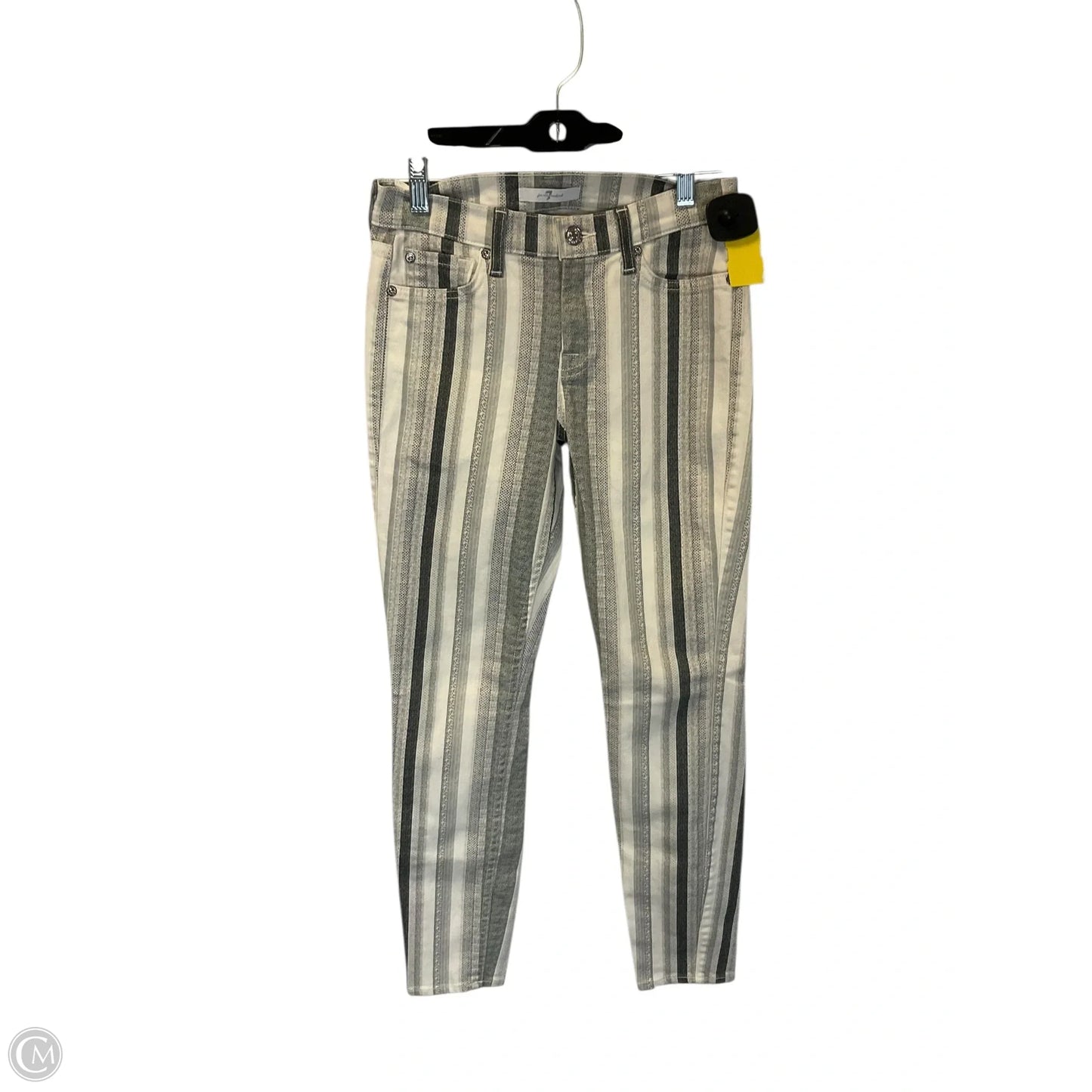 Jeans Skinny By 7 For All Mankind In Grey Denim, Size: 0