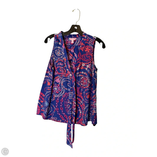 Top Sleeveless Designer By Lilly Pulitzer In Blue, Size: S