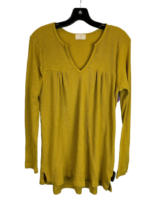 Yellow Top Long Sleeve Free People, Size M