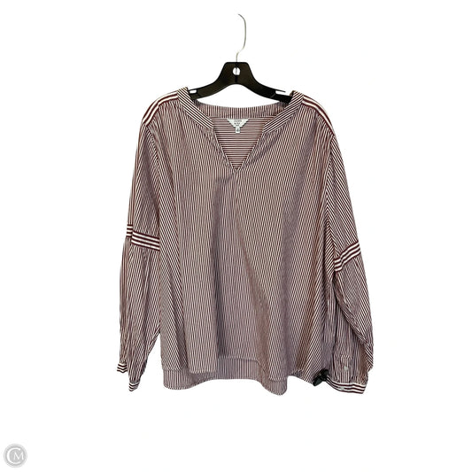 Top Long Sleeve By Crown And Ivy In Red, Size: 3x