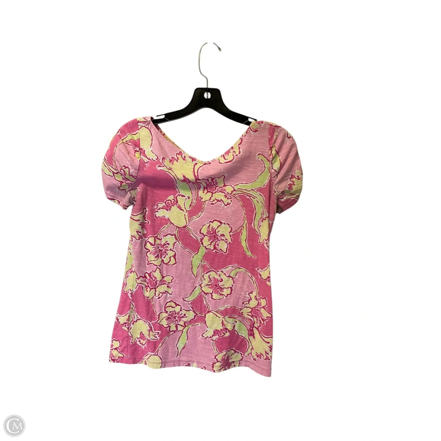 Top Short Sleeve Designer By Lilly Pulitzer In Pink, Size: S