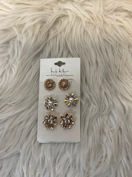 Earrings Stud By Nicole By Nicole Miller, Size: 03 Piece Set