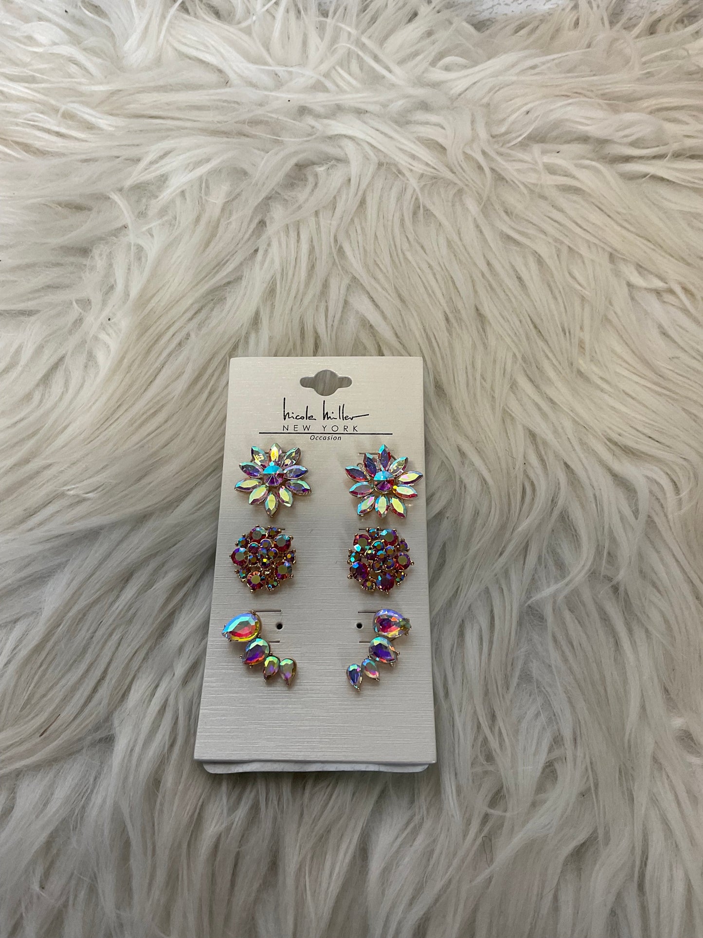 Earrings Stud By Nicole By Nicole Miller, Size: 03 Piece Set