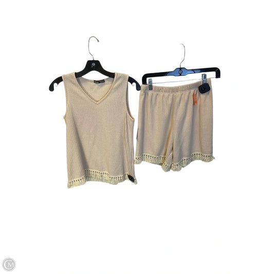 Lounge Set Shorts By Clothes Mentor In Tan, Size: M