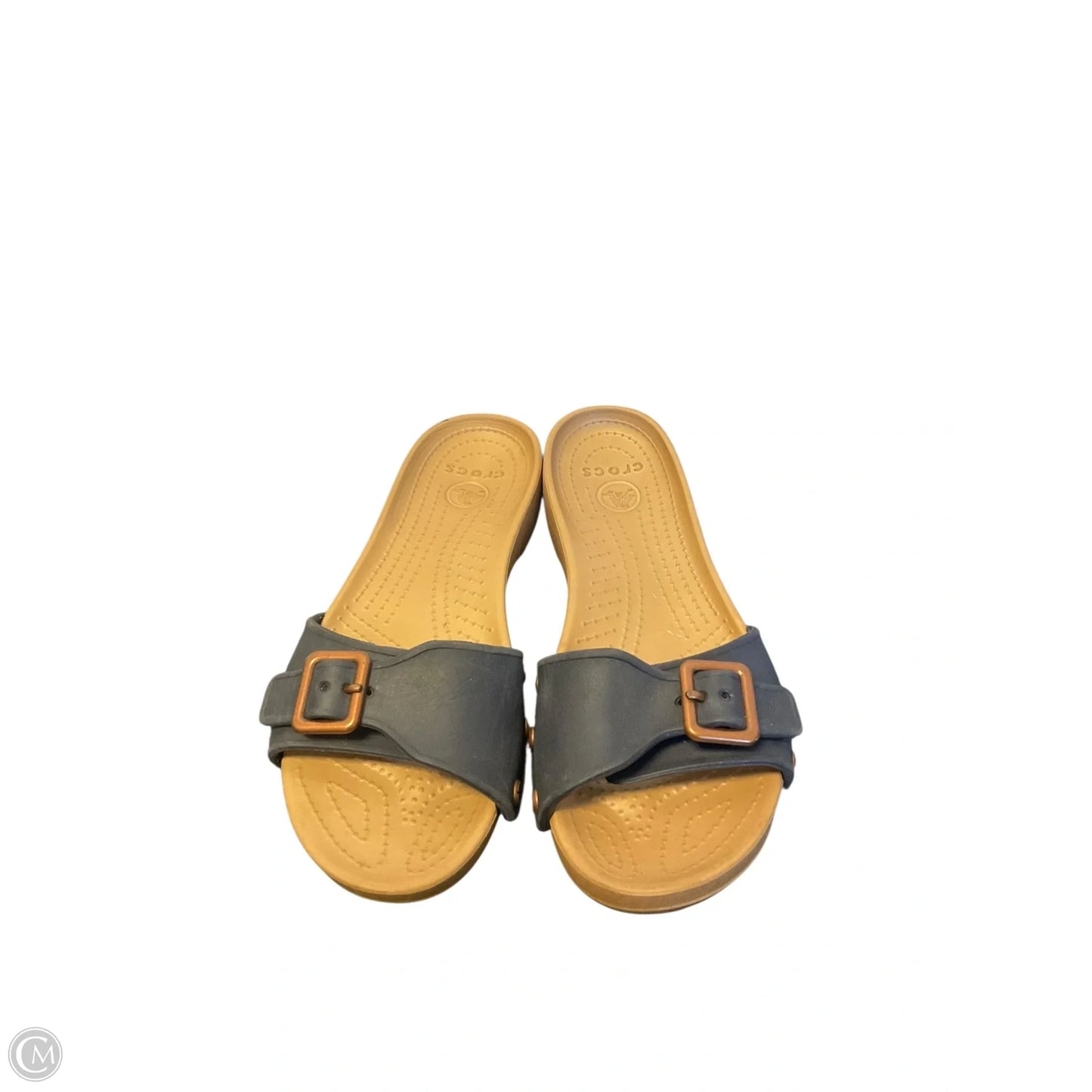 Shoes Flats By Crocs In Blue, Size: 7