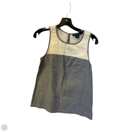 Top Sleeveless By French Connection In Blue Denim, Size: 2