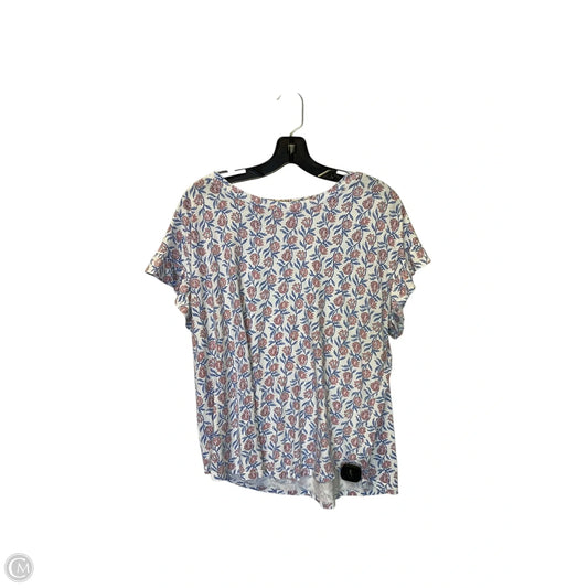 Top Short Sleeve By Crown And Ivy In Floral Print, Size: Xl