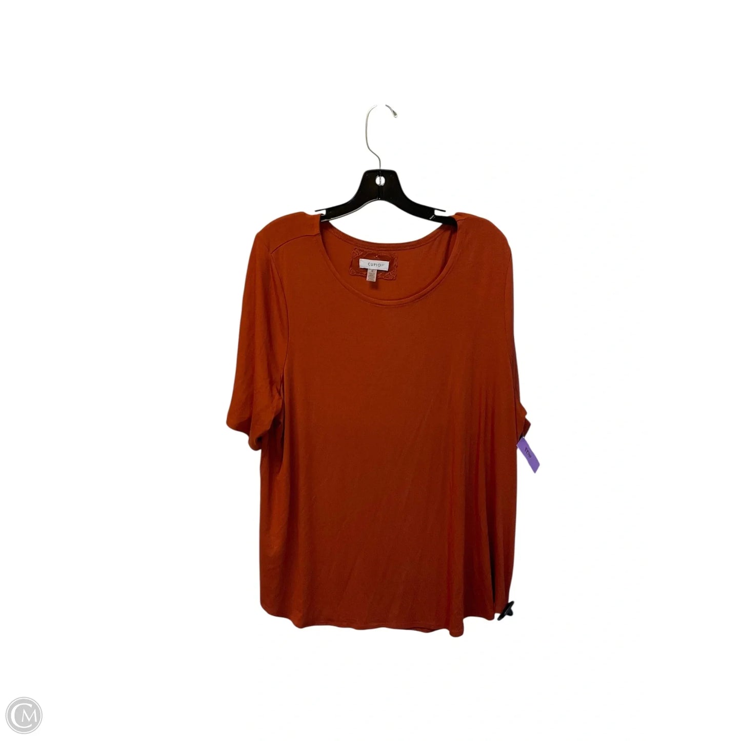 Top Short Sleeve By Cupio In Orange, Size: 1x