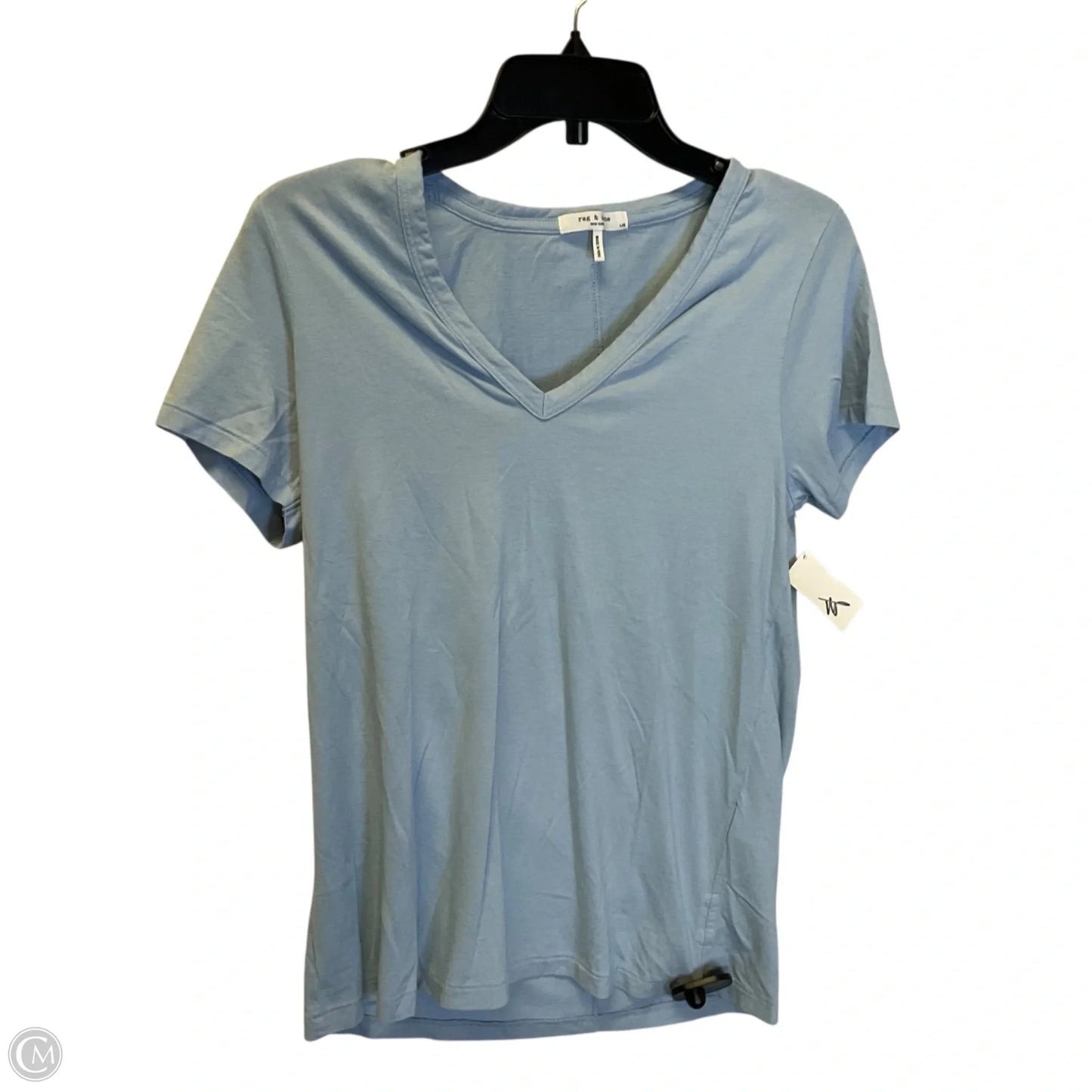 Top Short Sleeve Basic By Rag And Bone In Blue, Size: L