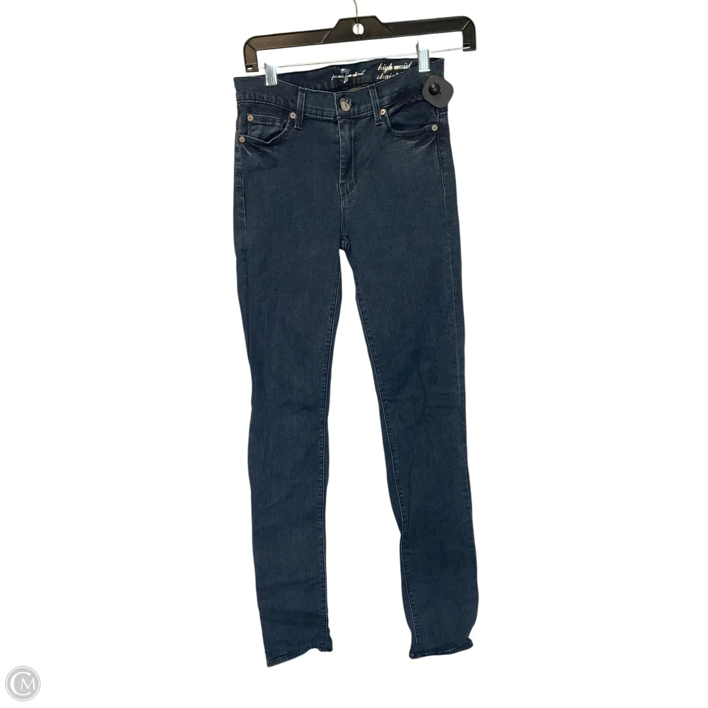 Jeans Skinny By 7 For All Mankind In Blue Denim, Size: 2
