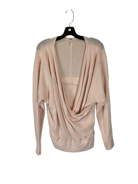 Top Long Sleeve By Free People In Pink, Size: S