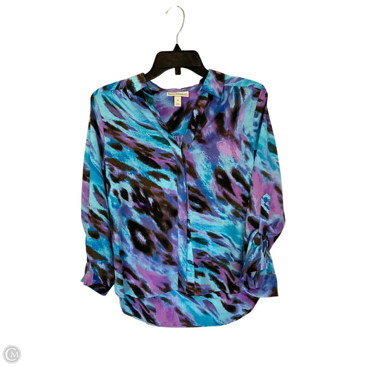 Top Long Sleeve By Dana Buchman In Blue, Size: S