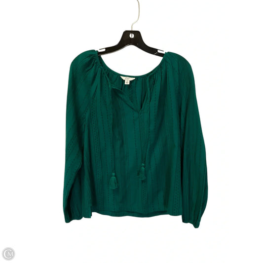 Top Long Sleeve By Crown And Ivy In Green, Size: S