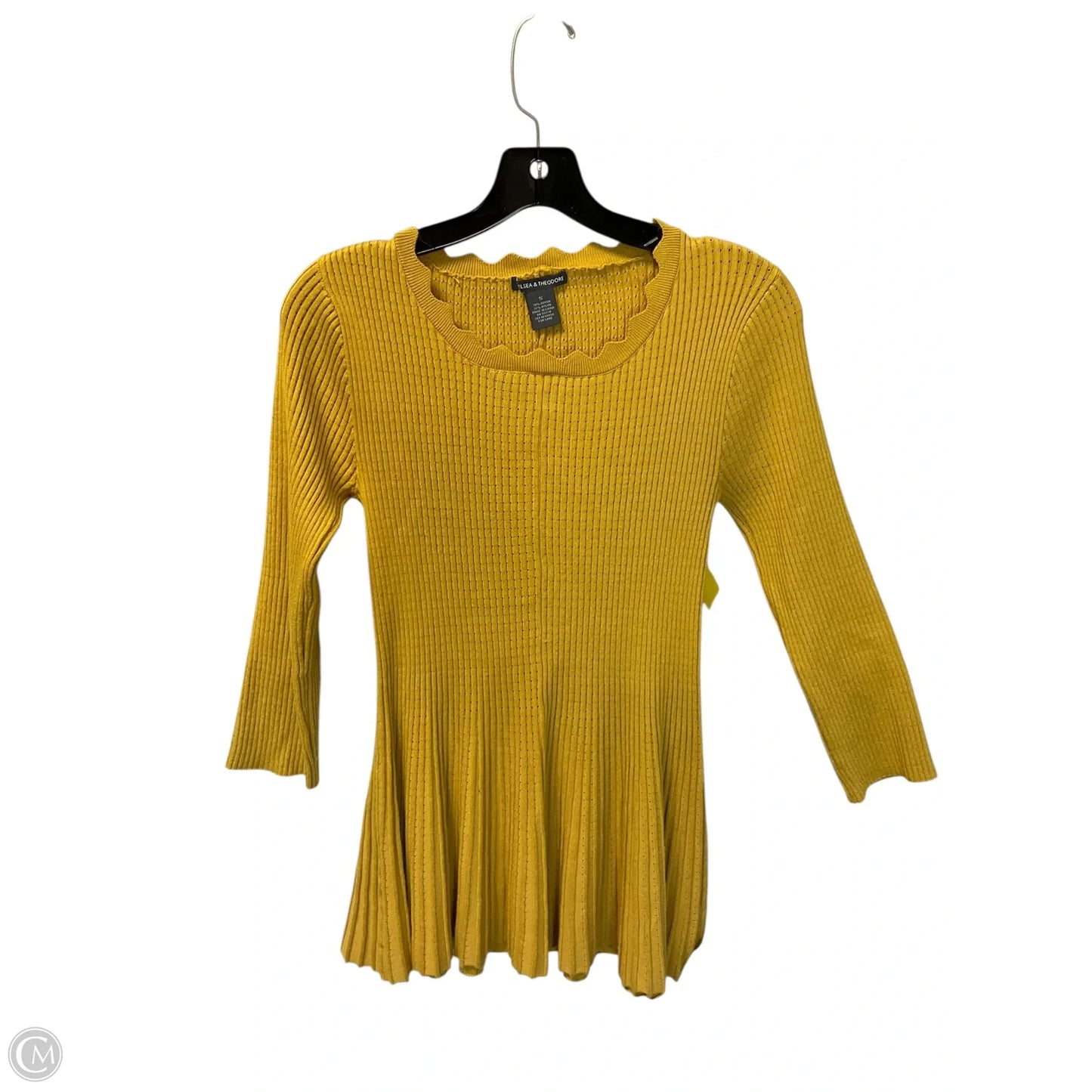 Sweater By Chelsea And Theodore In Yellow, Size: S