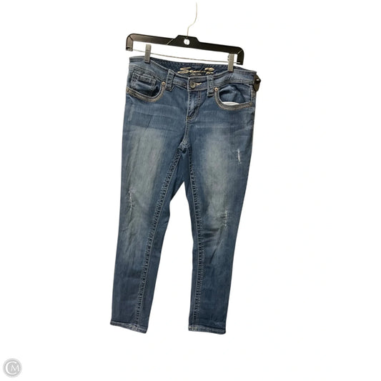 Jeans Straight By Seven 7 In Blue Denim, Size: 8