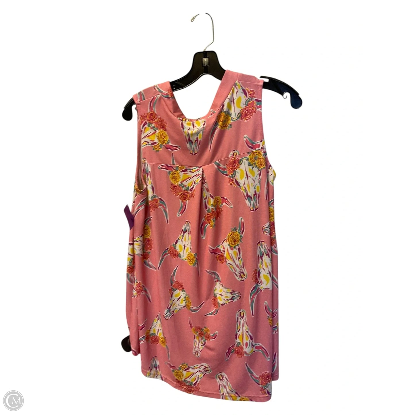 Top Sleeveless By Simply Southern In Pink, Size: S