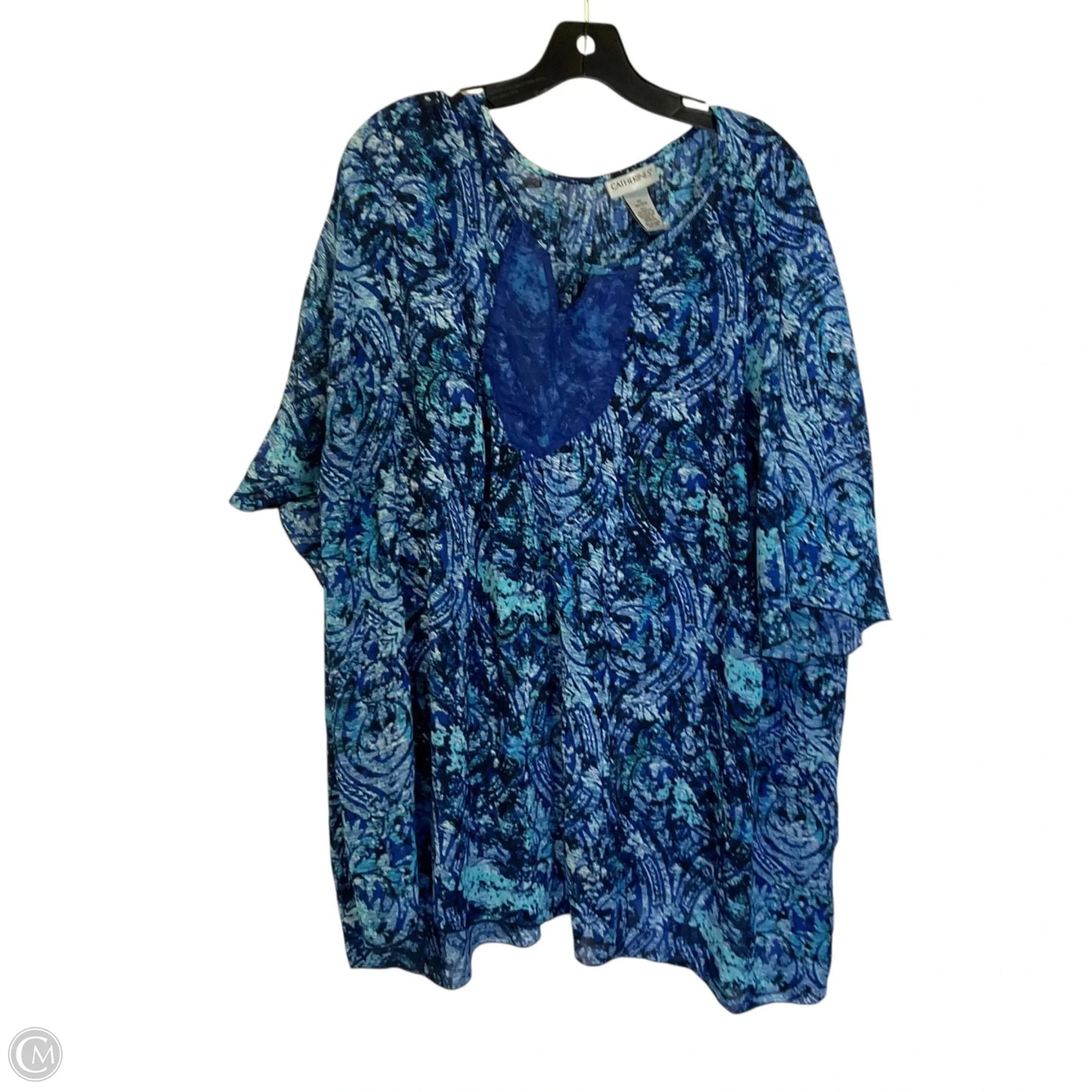 Top Short Sleeve By Catherines In Blue, Size: 3x