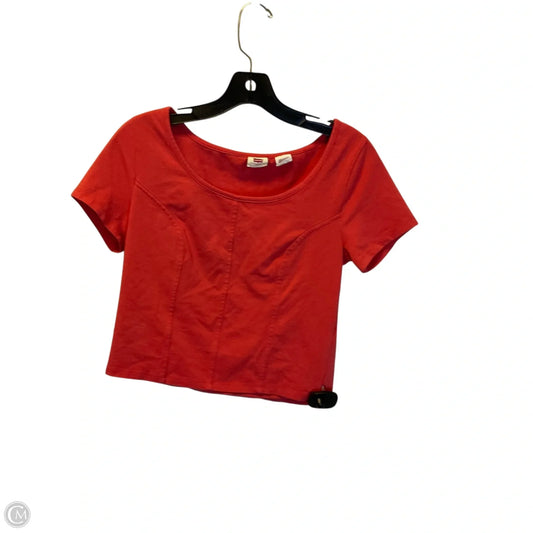 Top Short Sleeve By Levis In Red, Size: M