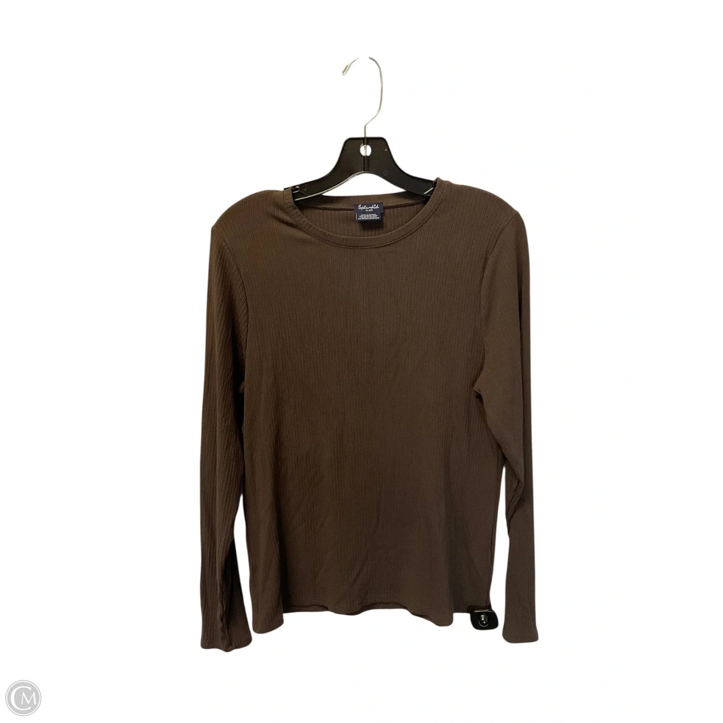 Top Long Sleeve By Splendid In Brown, Size: Xl