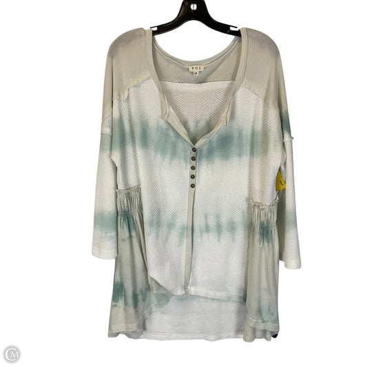 Top Long Sleeve By Pol In Teal, Size: M