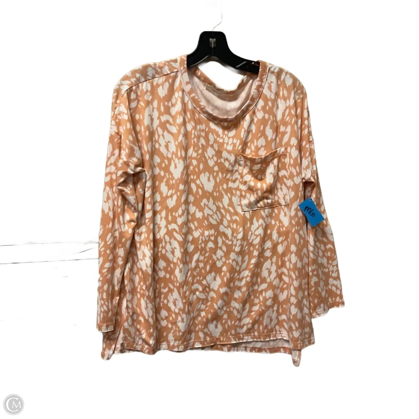 Top Long Sleeve By Entro In Orange, Size: L