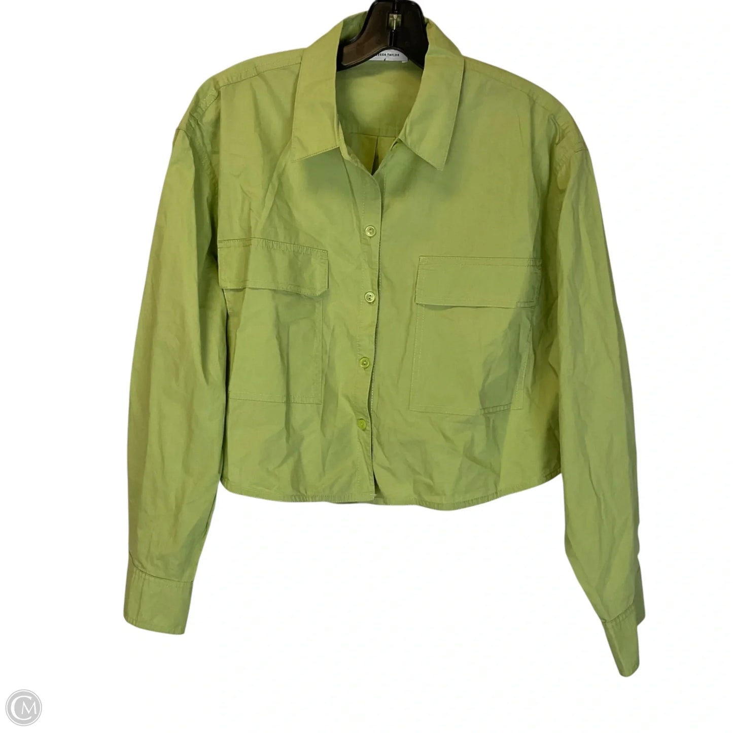 Top Long Sleeve By Rebecca Taylor In Green, Size: L