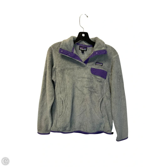 Jacket Fleece By Patagonia In Grey, Size: M