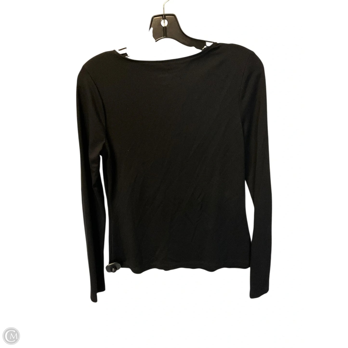 Top Long Sleeve By Adrienne Vittadini In Black, Size: S