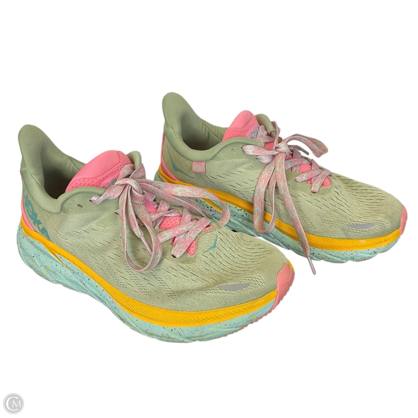 Shoes Athletic By Hoka In Green & Pink, Size: 7