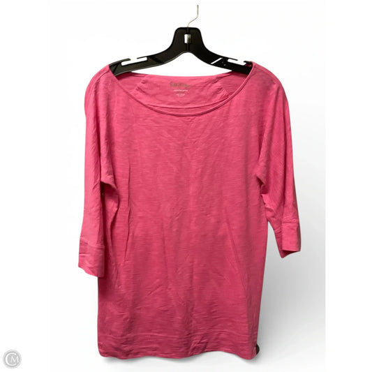 Top 3/4 Sleeve Designer By Lilly Pulitzer In Pink, Size: M