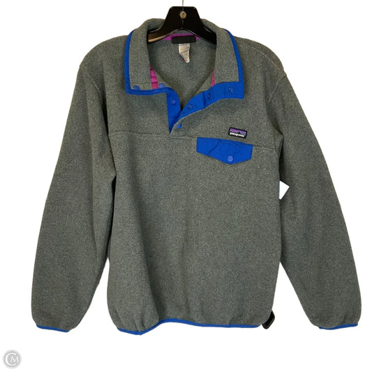 Jacket Fleece By Patagonia In Grey, Size: M