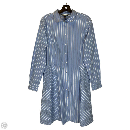 Dress Casual Midi By Brooks Brothers In Blue, Size: 10