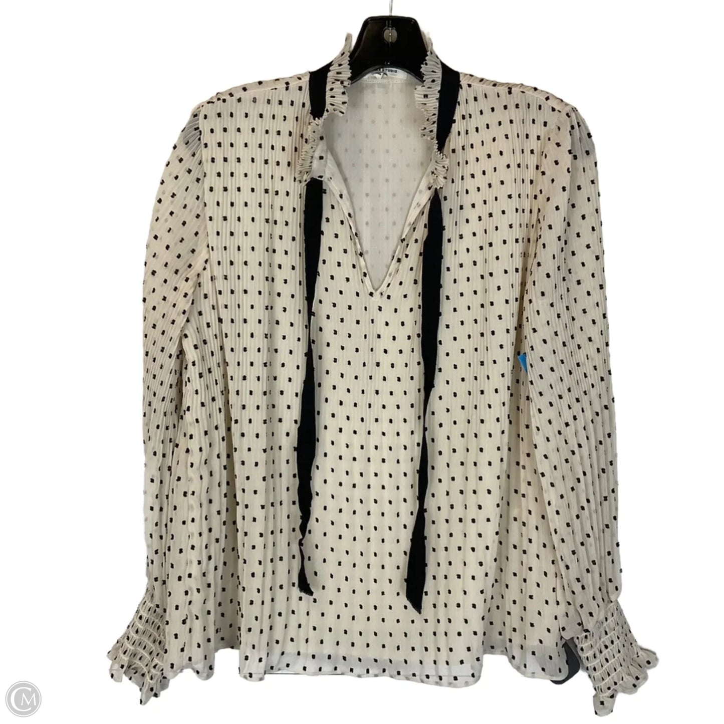 Top Long Sleeve By Max Studio In Cream, Size: S