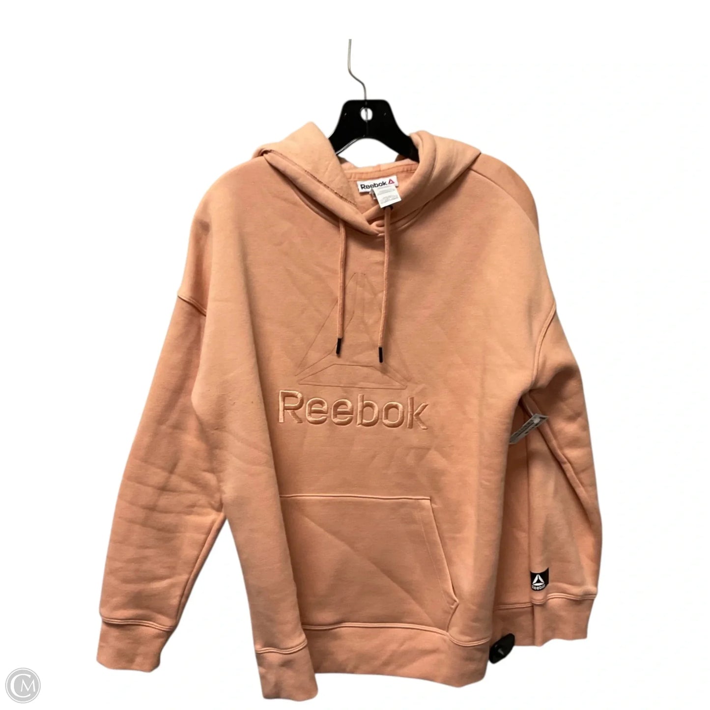 Sweatshirt Hoodie By Reebok In Orange, Size: M