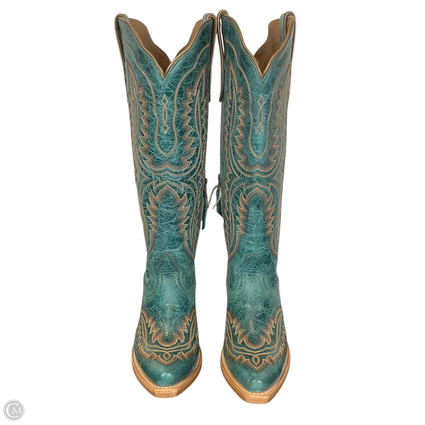 Boots Mid-calf Heels By Ariat In Teal, Size: 6