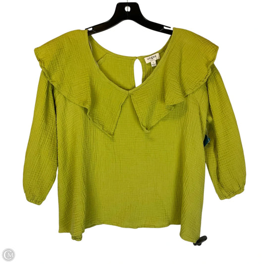 Top Long Sleeve By Umgee In Green, Size: S