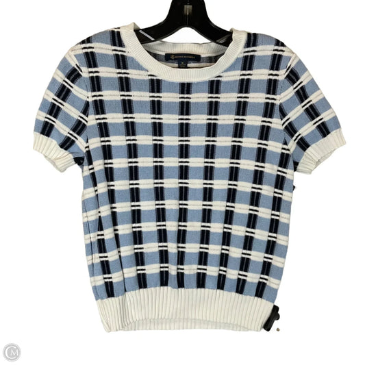 Top Short Sleeve By Brooks Brothers In Blue, Size: M